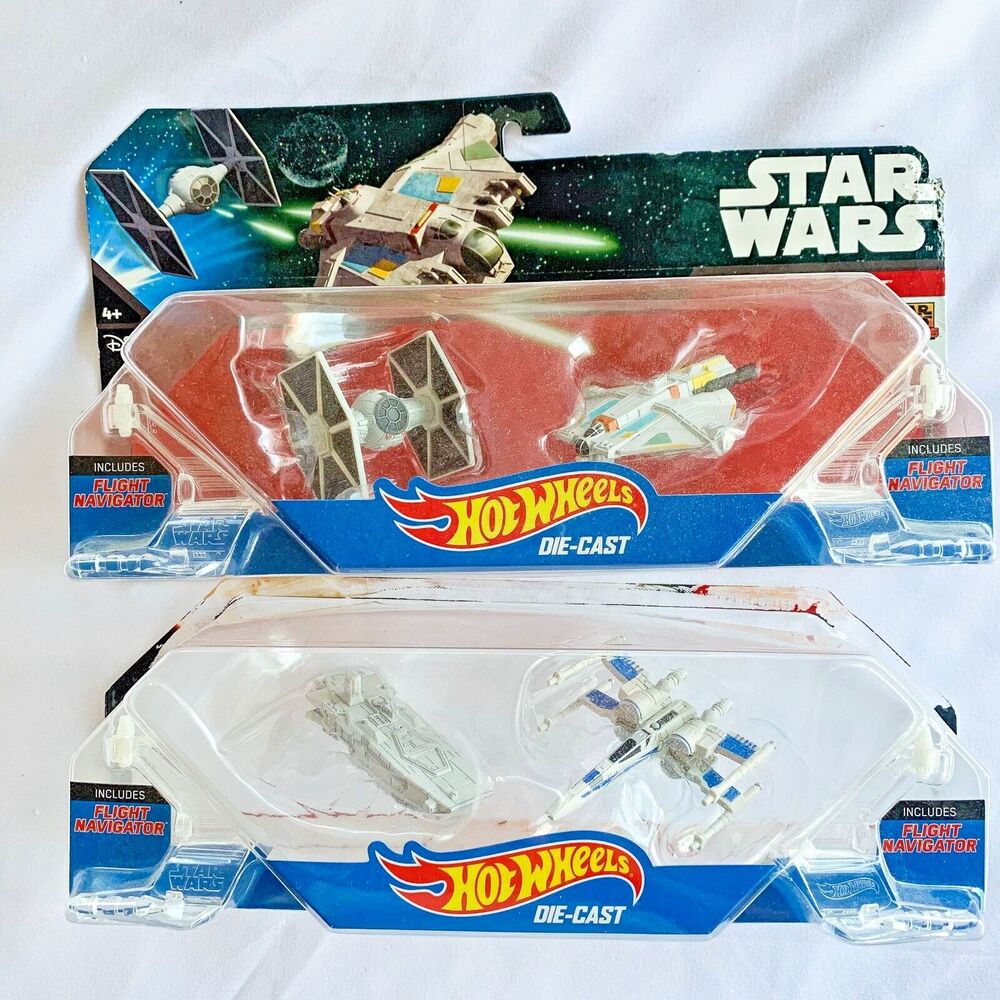 STAR WARS HOT WHEELS TIE FIGHTER vs. GHOST and  X-WING VS 1ST ORDER TRANSPORTER